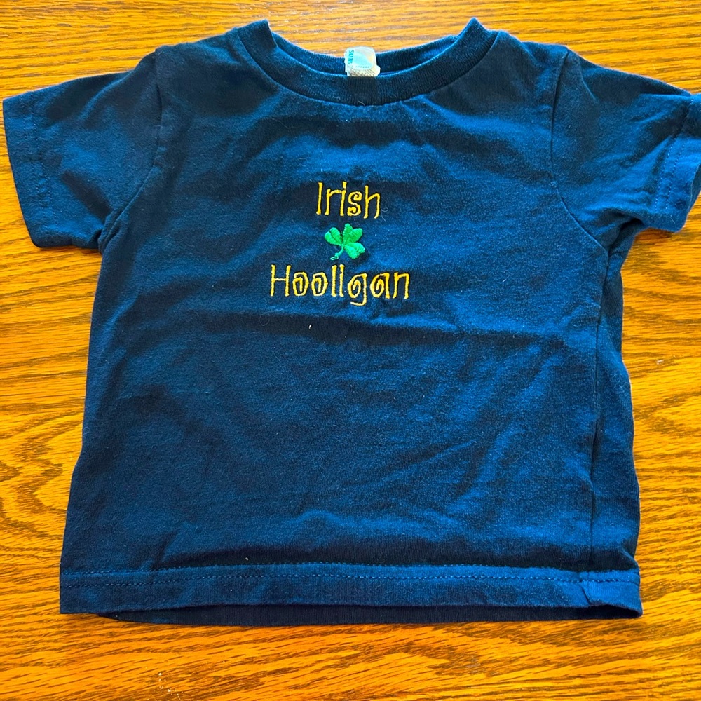 Toddler Navy Blue T-Shirt with Irish Hooligan Design